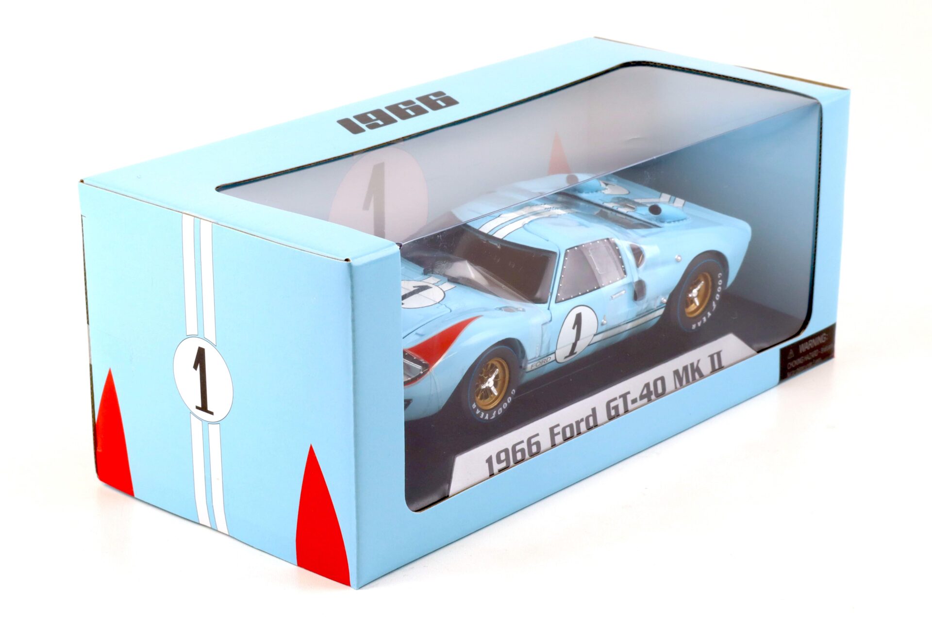 1:18 Shelby Collectibles 1966 Ford GT40 MKII 24h Le Mans 1966 Miles/ Hulme #1