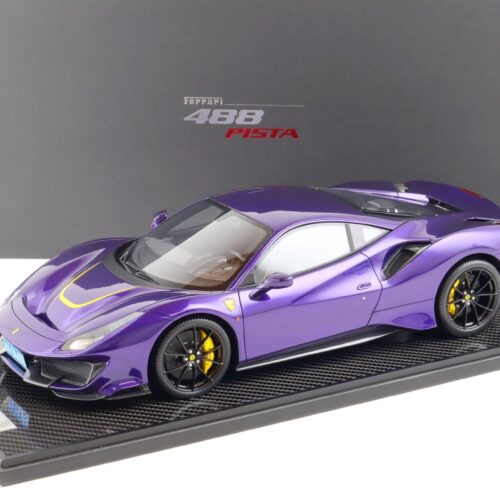 1:12 BBR Ferrari 488 Pista Viola Al Humad/ yellow stripe - Limited 21 pcs.