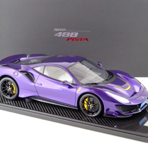 1:12 BBR Ferrari 488 Pista Viola Al Humad/ yellow stripe - Limited 21 pcs.
