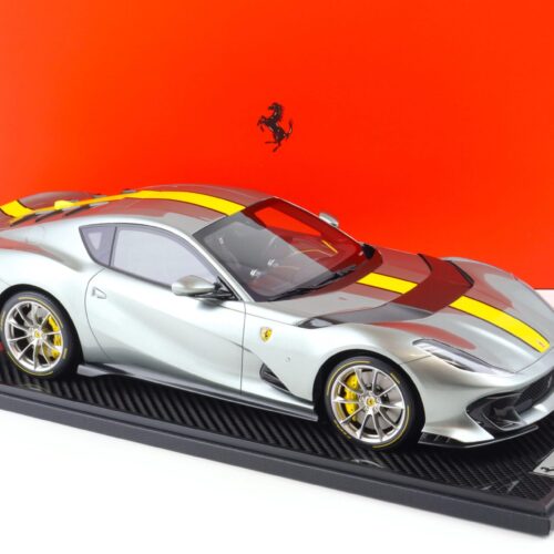1:12 BBR Ferrari 812 Competizione Grigio Coburn/ yellow stripe - Limited 232 pcs.