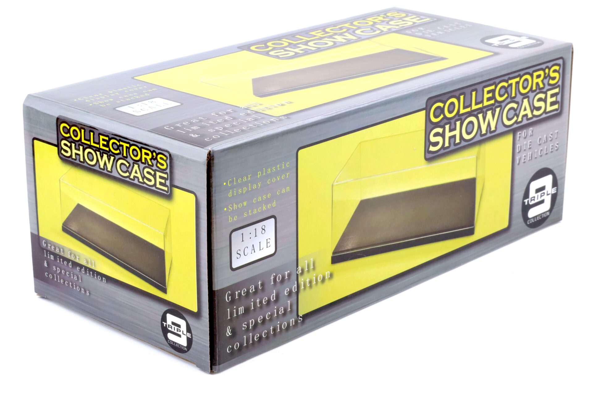 1:18 Triple9 Show Case Einzelvitrine Vitrine Klarsichtbox schwarzer Sockel