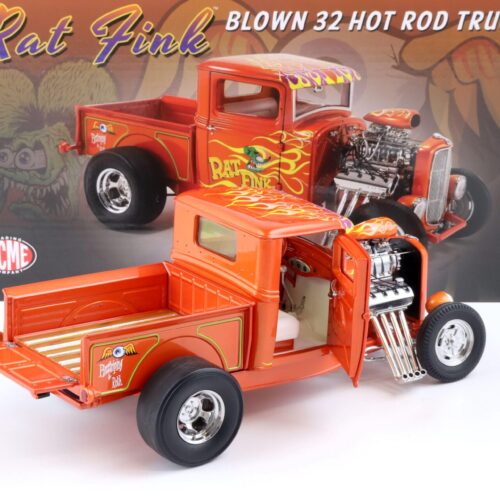 1:18 ACME 1932 Ford Blown 32 Hot Rod Truck RAT FINK orange A1804102