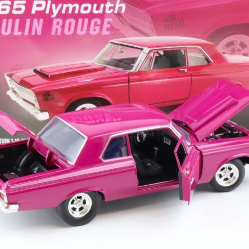 1:18 ACME 1965 Plymouth Belvedere Moulin Rouge pink-purple A1806510