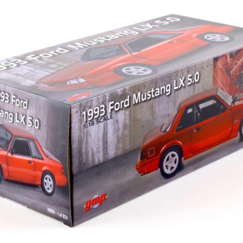 1:18 GMP 1993 Ford Mustang LX 5.0 Coupe electric red with black interior