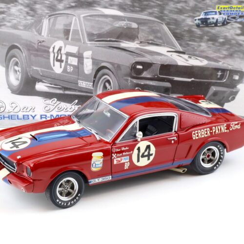 1:18 Exact Detail 1965 Shelby GT 350R Coupe Dan Gerber #14 red