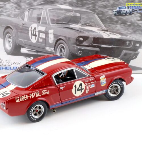 1:18 Exact Detail 1965 Shelby GT 350R Coupe Dan Gerber #14 red