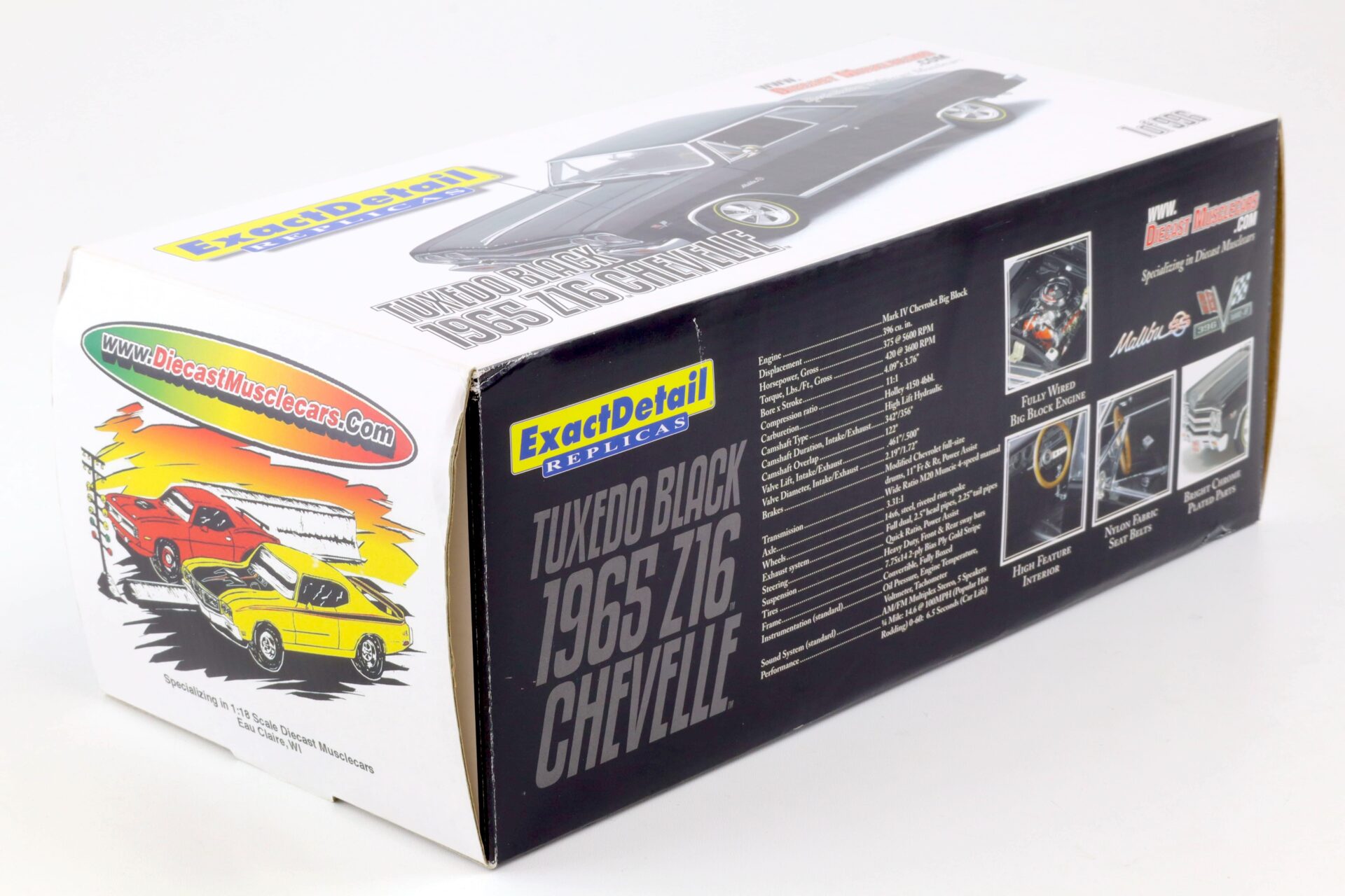 1:18 Exact Detail 1965 Chevrolet Chevelle Z16 Malibu SS Coupe black