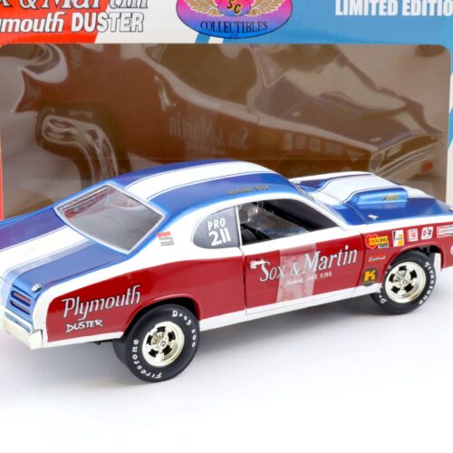 1:18 ERTL Supercar 1970 Plymouth Duster PRO STOCK Sox & Martin #PRO 211