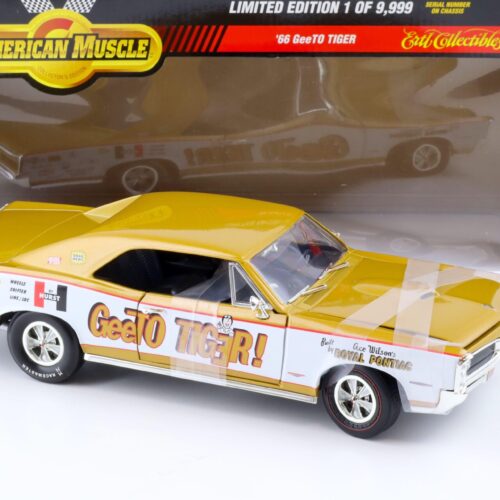 1:18 ERTL 1966 Pontiac GTO Coupe GeeTO Tiger gold metallic/ white