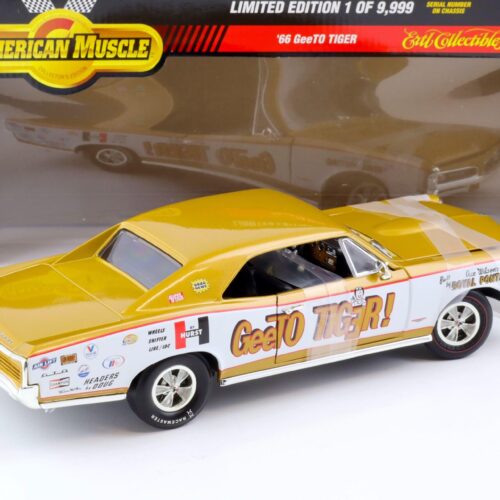 1:18 ERTL 1966 Pontiac GTO Coupe GeeTO Tiger gold metallic/ white