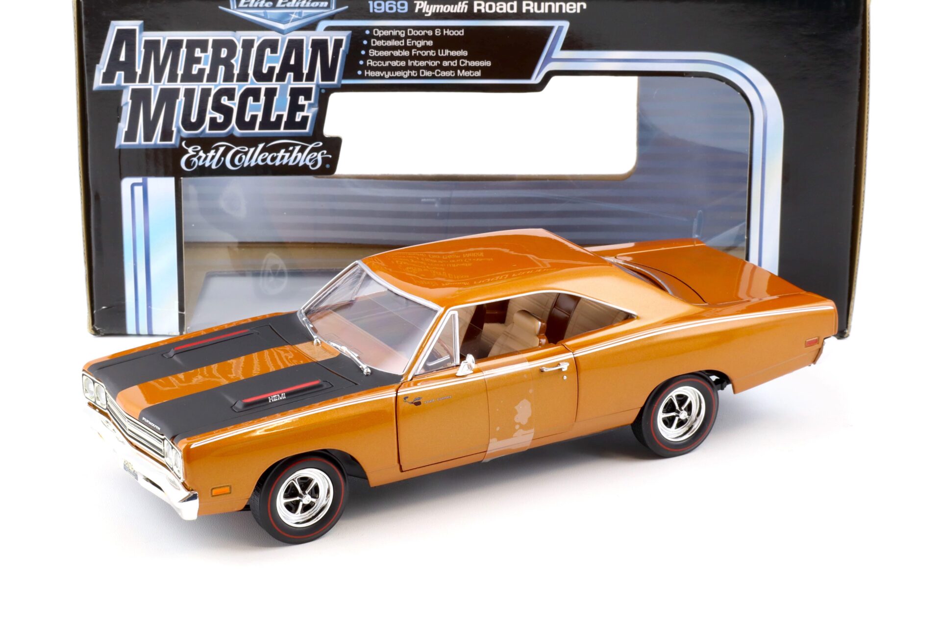 ID 82775 orig.jpg 1:18 ERTL Elite 1969 Plymouth Road Runner Hemi brown metallic