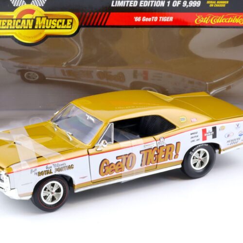 1:18 ERTL 1966 Pontiac GTO Coupe GeeTO Tiger gold metallic/ white