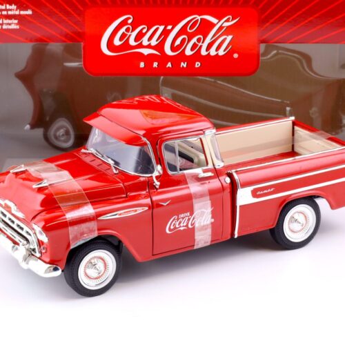 1:18 Johnny Lightning 1957 Chevrolet Chevy Camaro Pickup COCA COLA red
