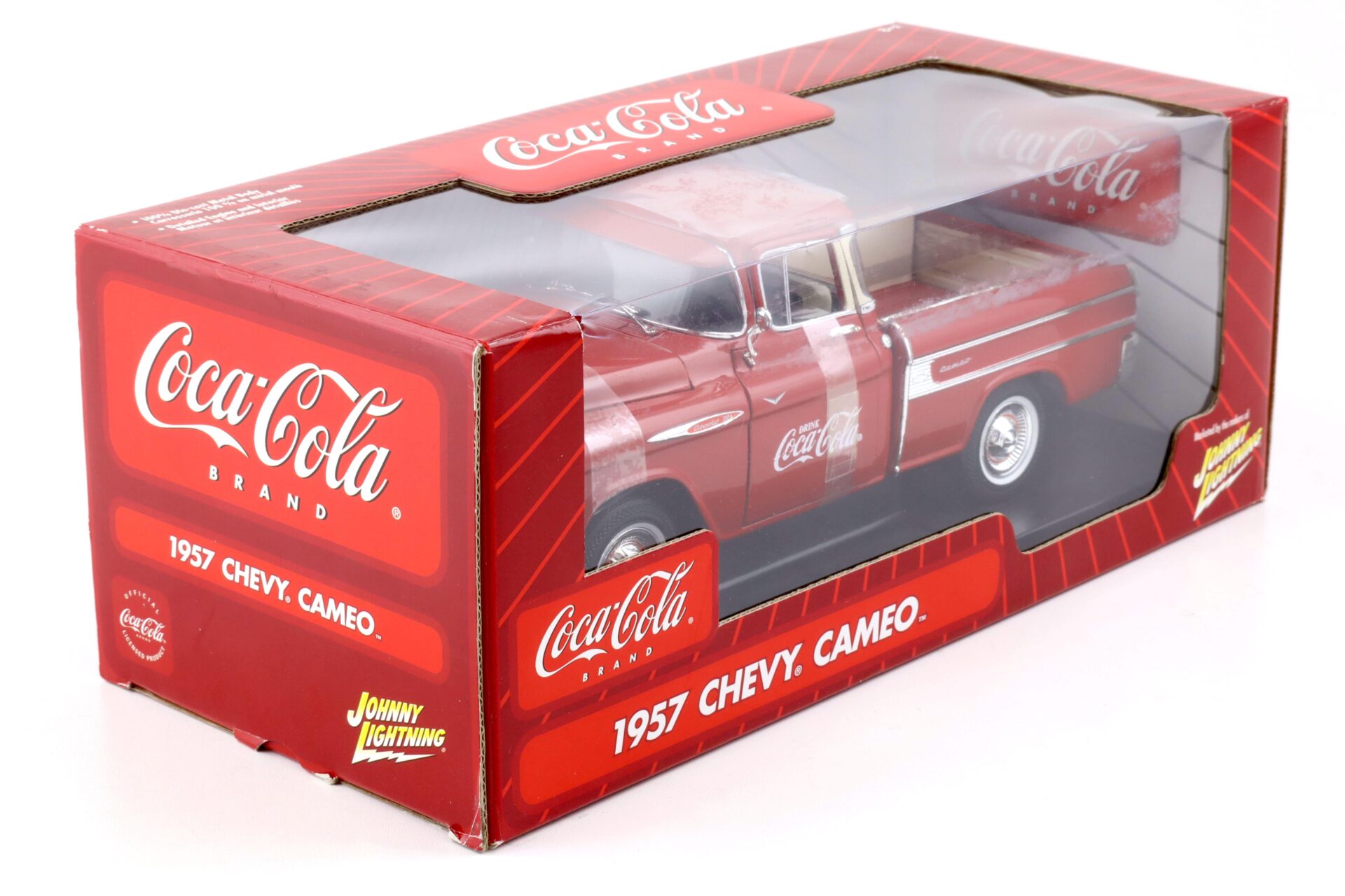 1:18 Johnny Lightning 1957 Chevrolet Chevy Camaro Pickup COCA COLA red