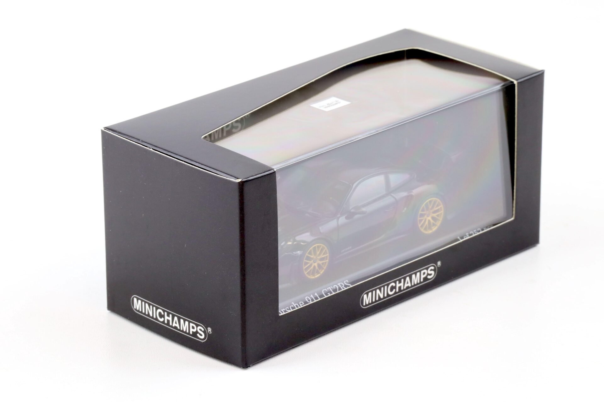 1:43 Minichamps Porsche 911 (991.2) GT2 RS Weissach Package 2018 black/ gold wheels