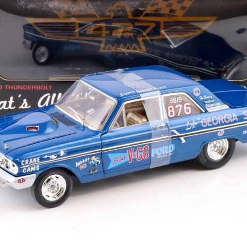 1:18 ACME 1964 Ford Fairlane 500 Thunderbolt NHRA Georgia Shaker #876 blue