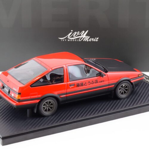 1:18 Ivy Model Merit Toyota Trueno GT-APEX AE86 red with Carbon hood - Limited 99 pcs.