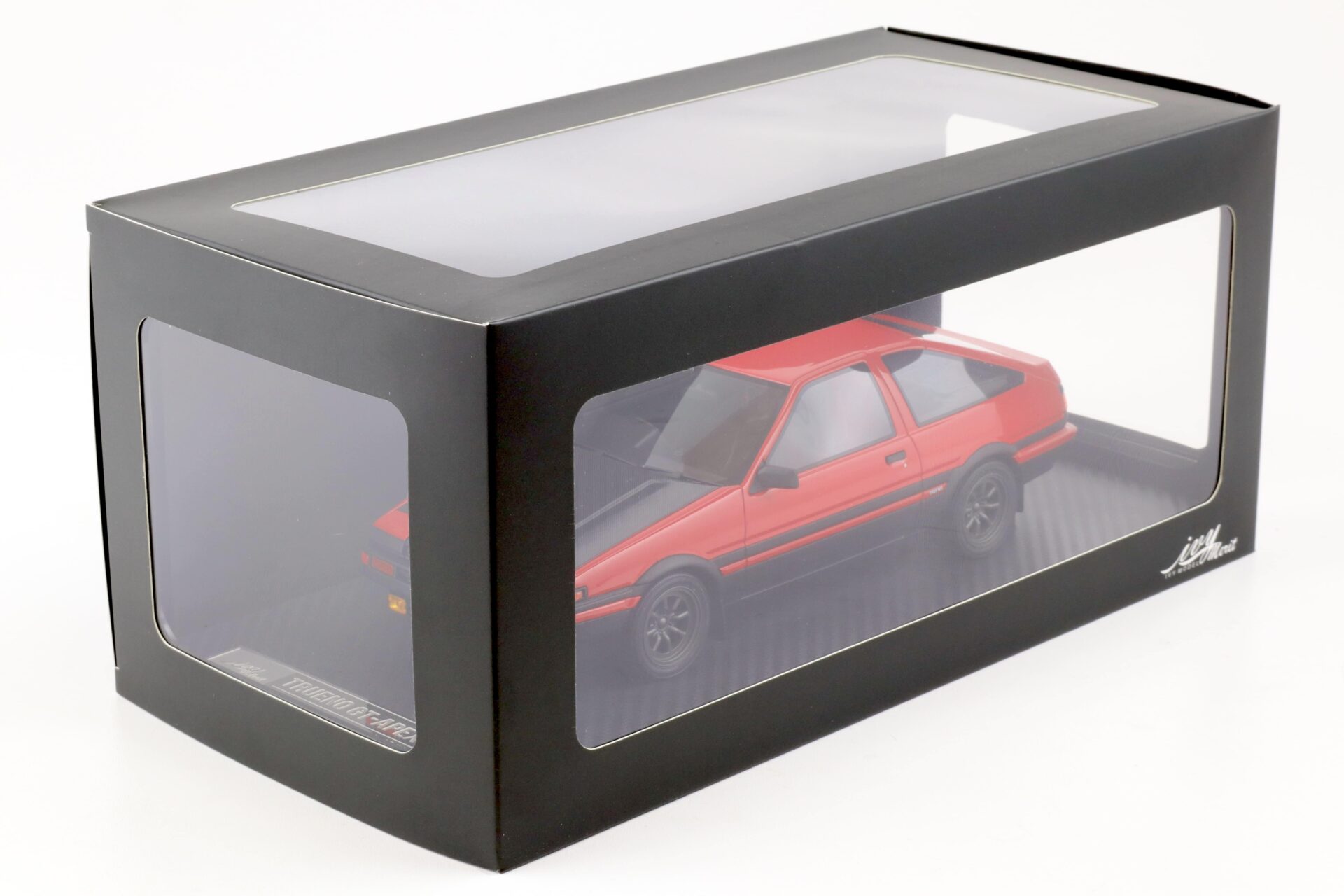 1:18 Ivy Model Merit Toyota Trueno GT-APEX AE86 red with Carbon hood - Limited 99 pcs.