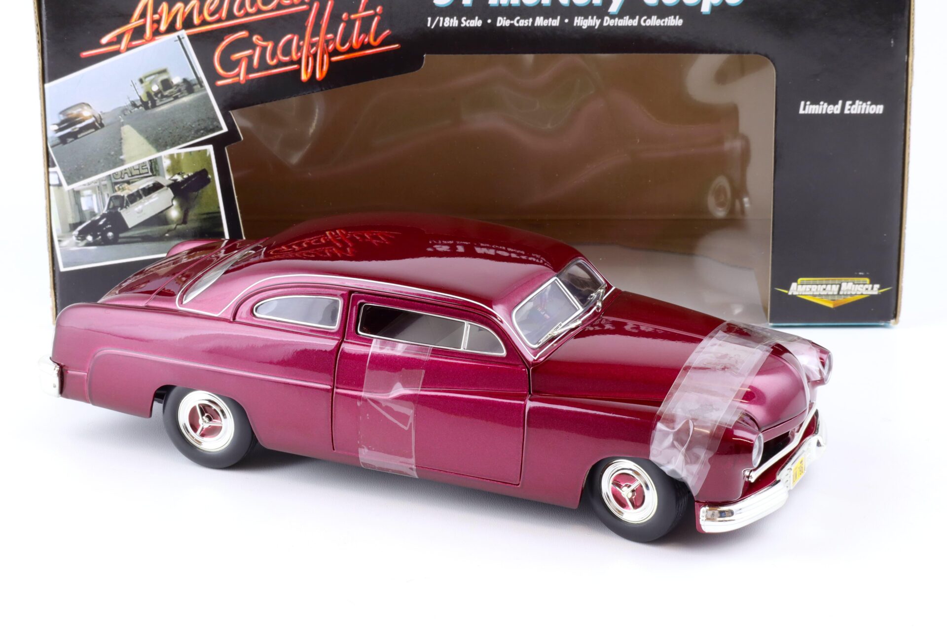1:18 ERTL 1951 Mercury Coupe American Graffiti metallic deep red