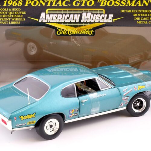 1:18 ERTL 1968 Pontiac GTO Coupe BOSSMAN Arnie Beswick the Farmer blue - Image 3