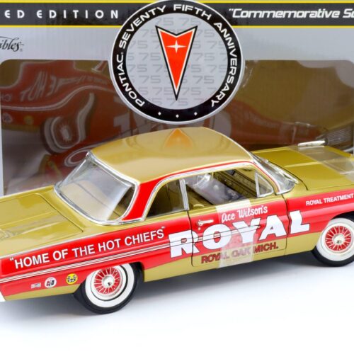 1:18 ERTL 1962 Pontiac Catalina Jim Wangers Royal Pontiac gold/ red
