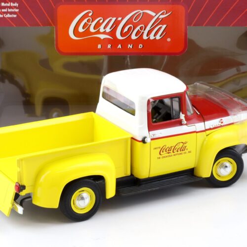 1:18 Johnny Lightning 1956 Ford Pickup COCA COLA yellow/ red/ white - Image 3