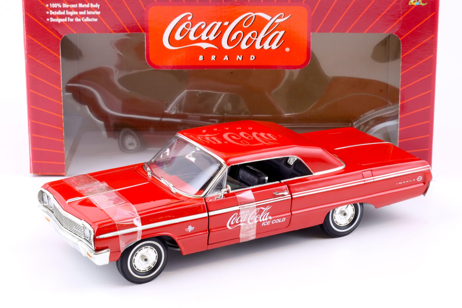 1:18 Johnny Lightning 1964 Chevrolet Impala COCA COLA red