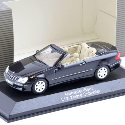 1:43 Minichamps Mercedes CLK Convertible obsidian black DEALER VERSION