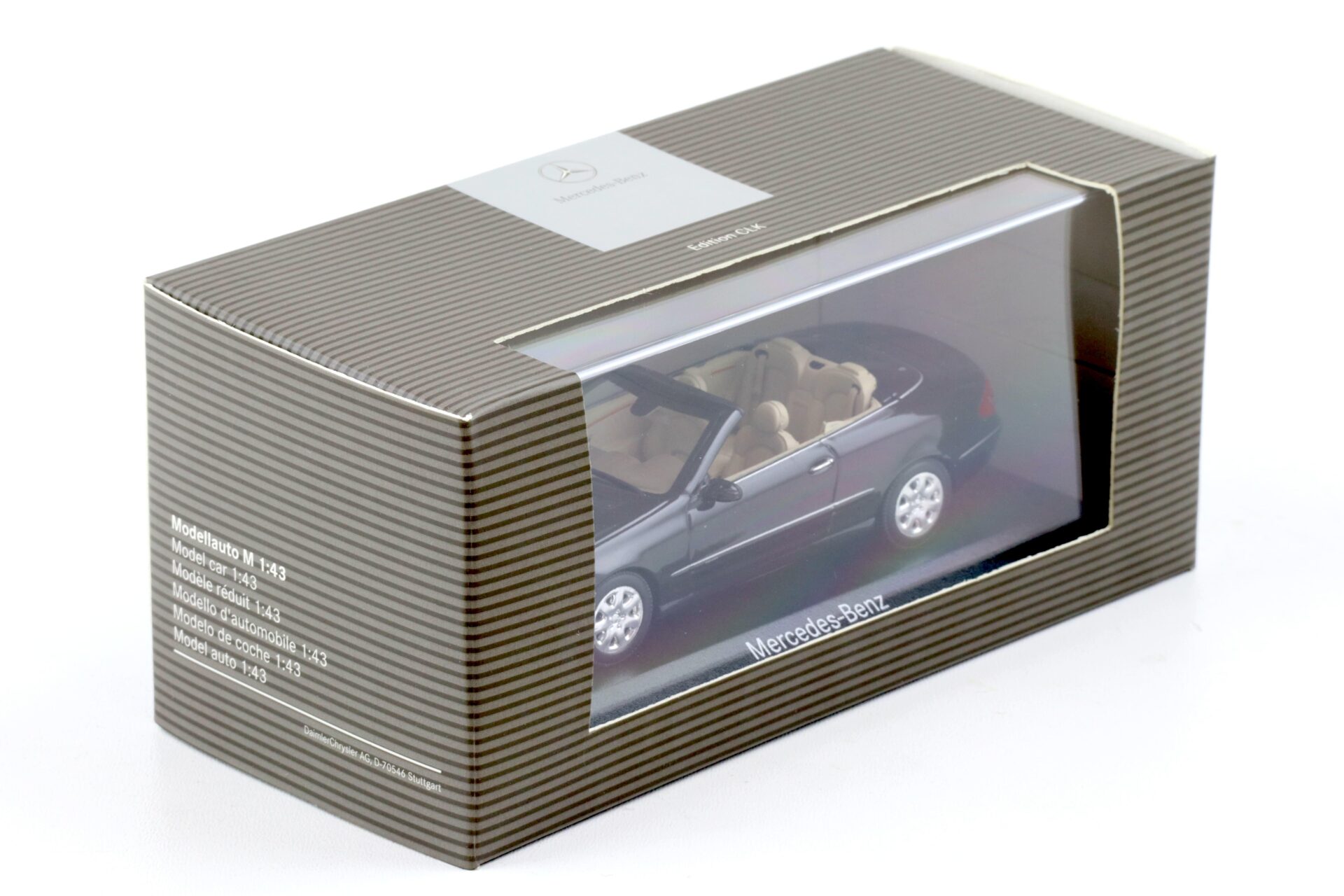 1:43 Minichamps Mercedes CLK Convertible obsidian black DEALER VERSION