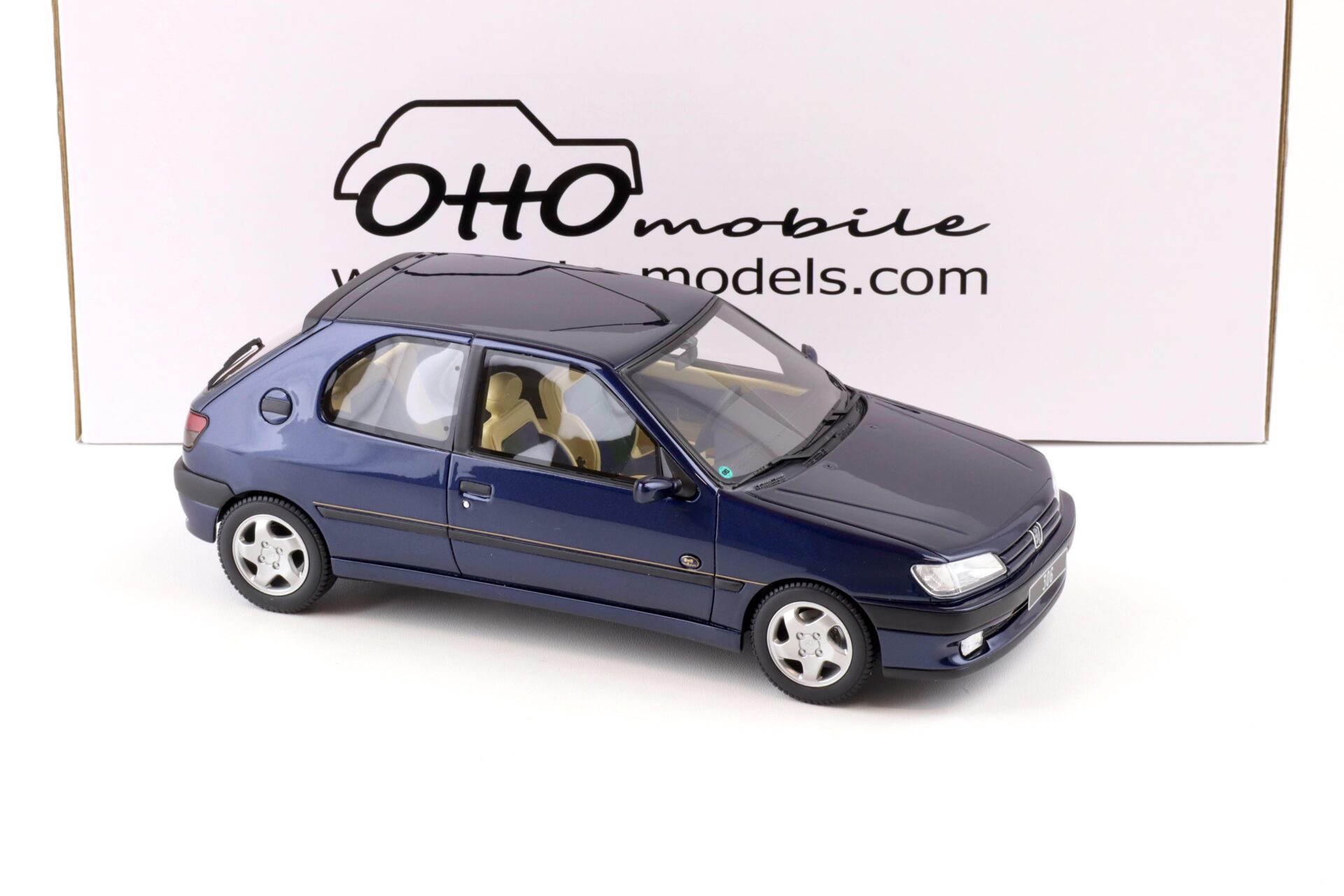 1:18 OTTO mobile OT385 Peugeot 306 Eden Park dark blue 1995