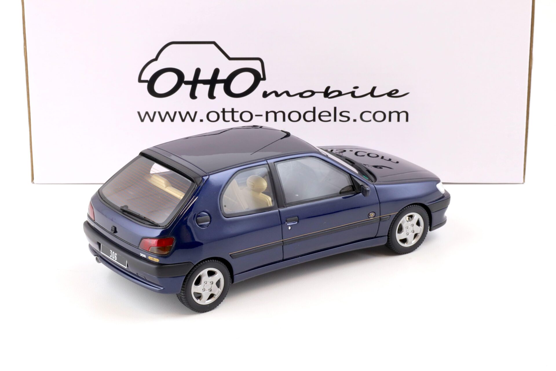 1:18 OTTO mobile OT385 Peugeot 306 Eden Park dark blue 1995