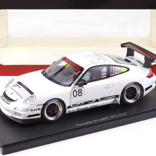1:18 AUTOart Porsche 911 (997) GT3 PROMO CUP Car 2008 white #08