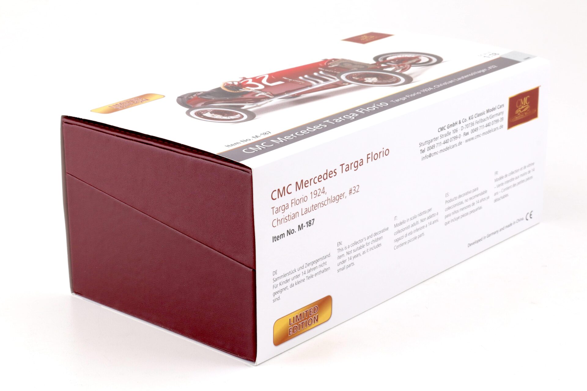 1:18 CMC Mercedes Targa Florio 1924 Christian Lautenschlager #32 red M-187 No 001/600