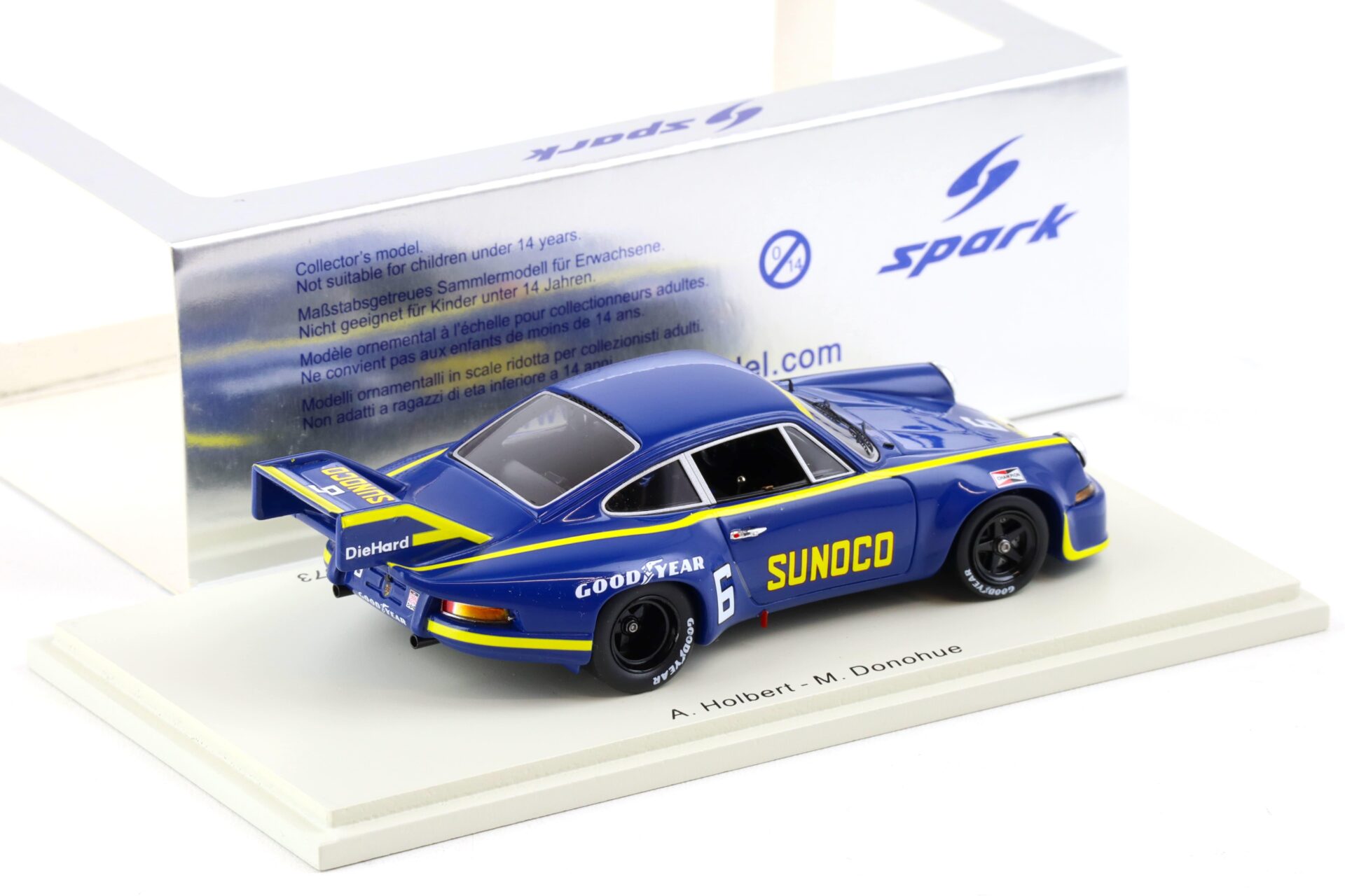 1:43 Spark Porsche 911 RSR 2.8 SUNOCO Holbert/Donohue #6 Watkins Glen 1973