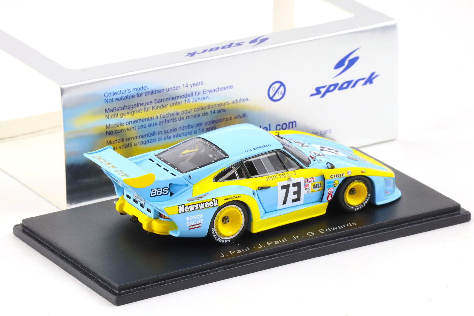 1:43 Spark Porsche 935 JLP2 K3 #73 Le Mans 1980 Guy Edwards