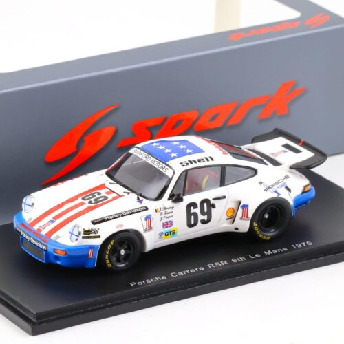 1:43 Spark Porsche 911 Carrera RSR 6th Le Mans 1975 Beurlys/ Faure/ Cooper #69