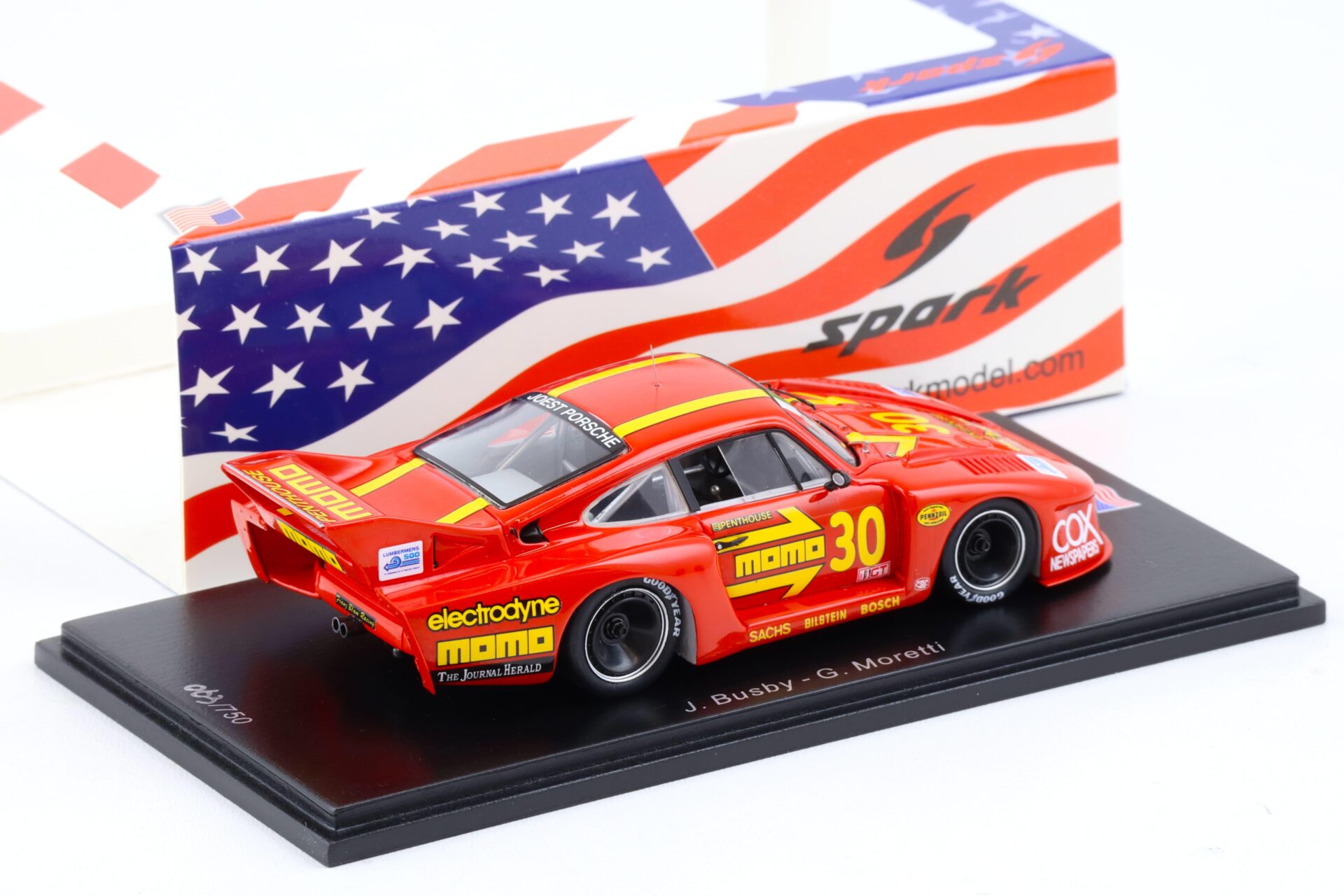 1:43 Spark Porsche 935 J Mid-Ohio 500 Miles 1980 Busby/ Moretti #30