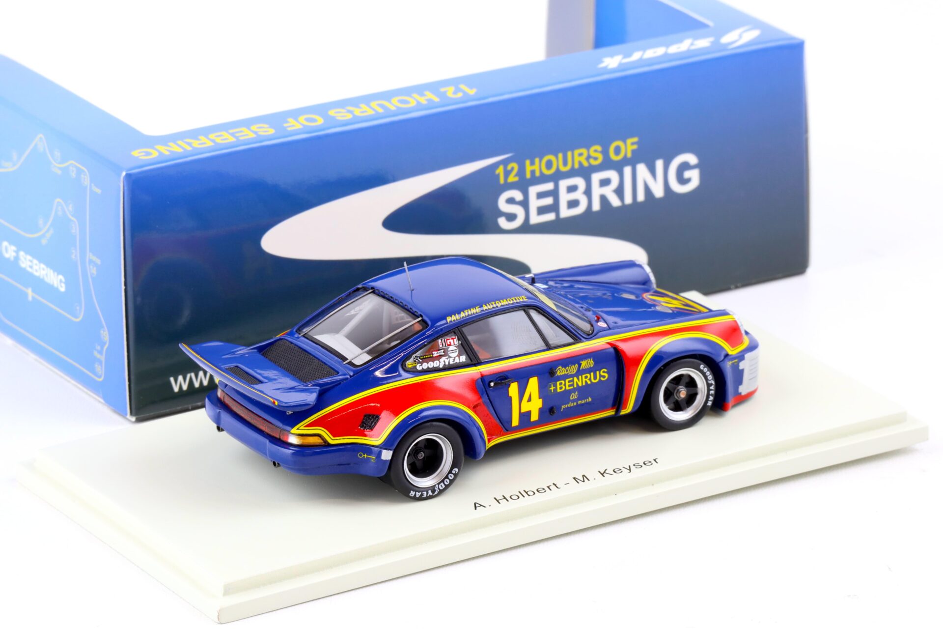 1:43 Spark Porsche 911 RSR Winner Sebring 1976 Holbert/ Keyser #14
