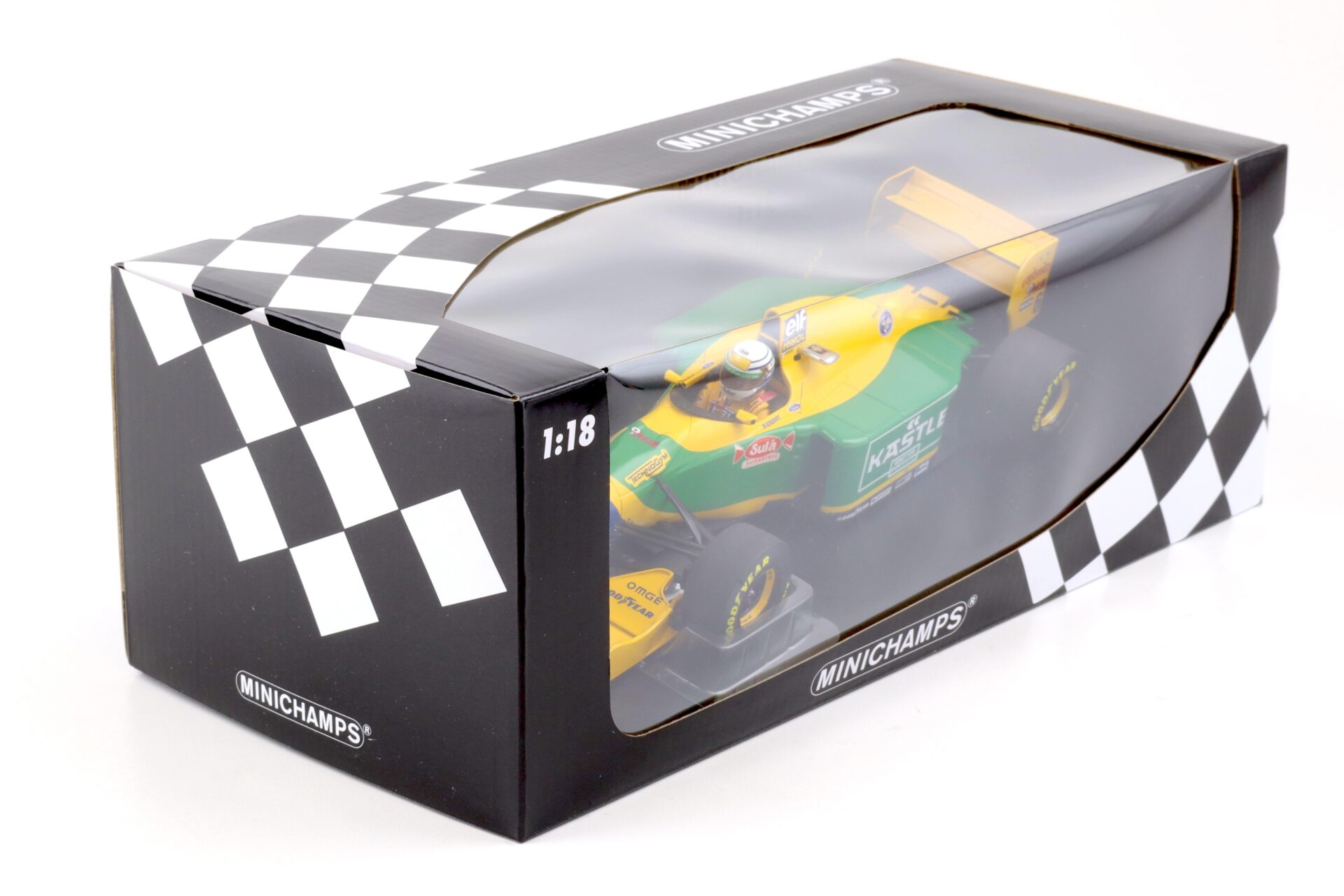 1:18 Minichamps Benetton Ford B193 R.Patrese 3rd Place British GP 1993 - Limited 150 pcs.