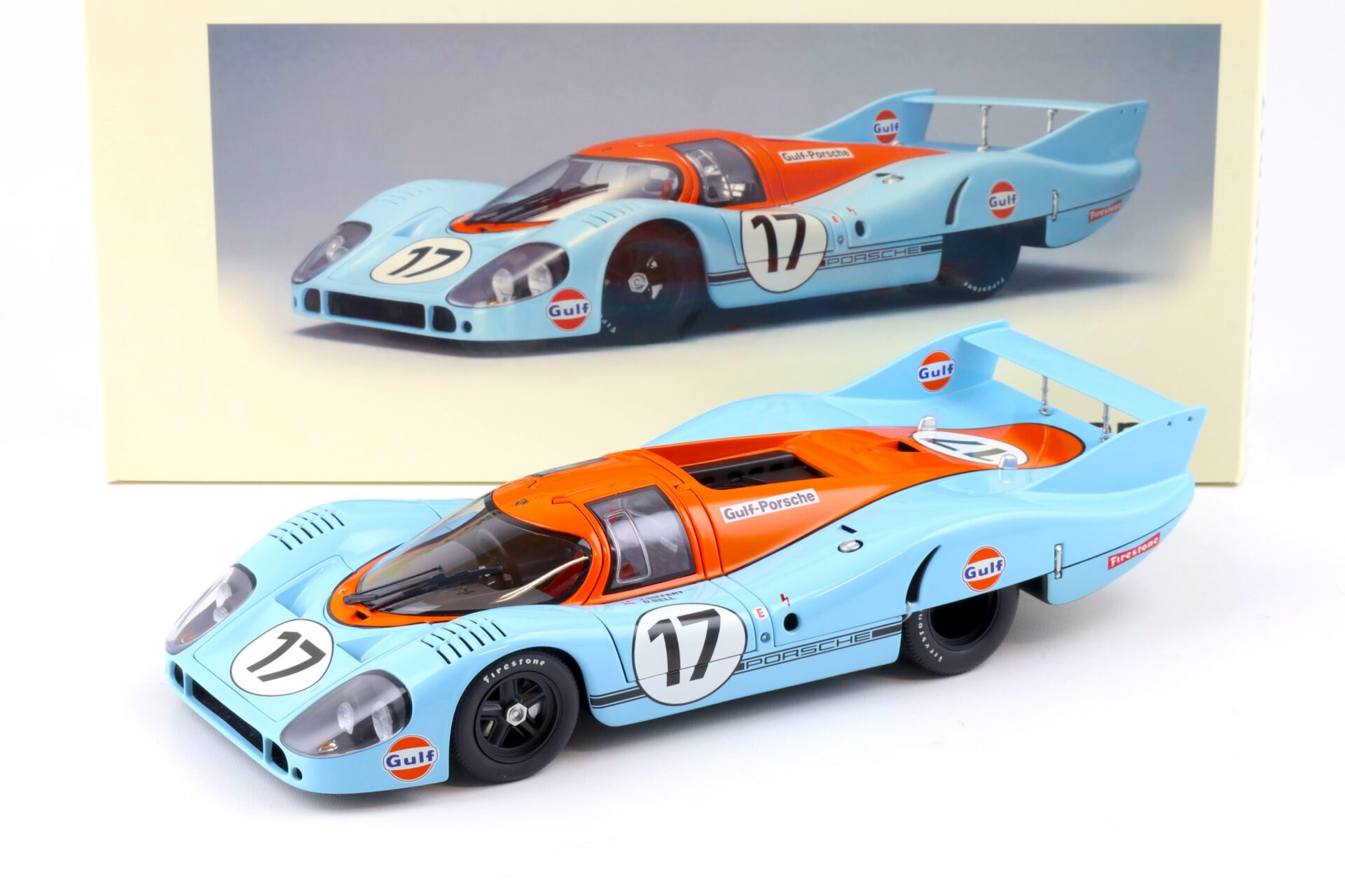1:18 AUTOart Porsche 917 Long Tail Le Mans 1971 Siffert/ Bell #17 GULF blue/ orange
