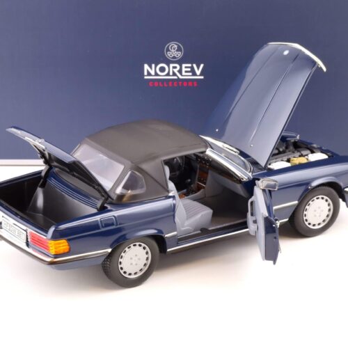 1:18 Norev Mercedes 300 SL Cabriolet R107 with Top 1986 dark blue