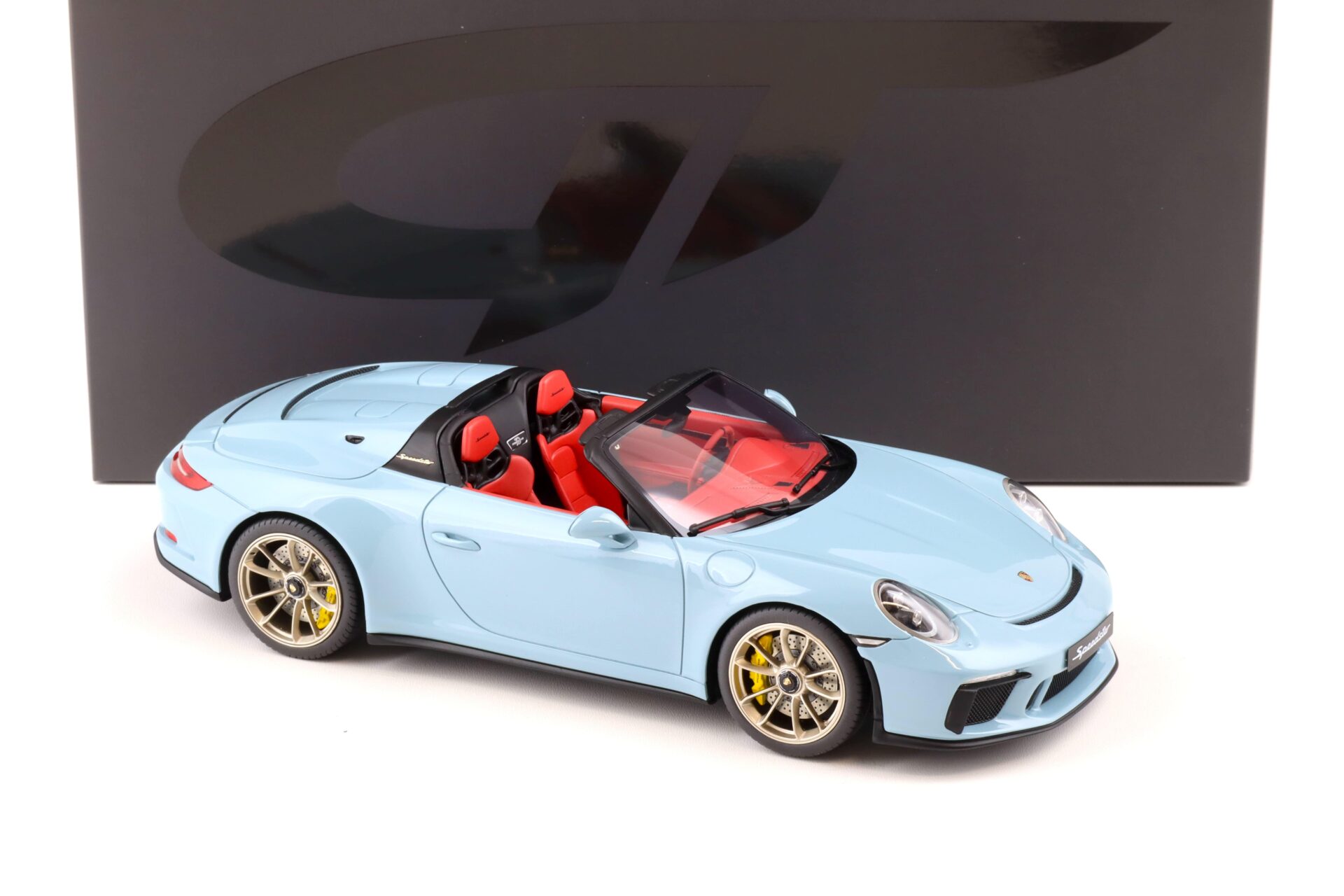 1:18 GT Spirit GT408 Porsche 911 (991.2) Speedster 2019 Meissen blue/ red interior