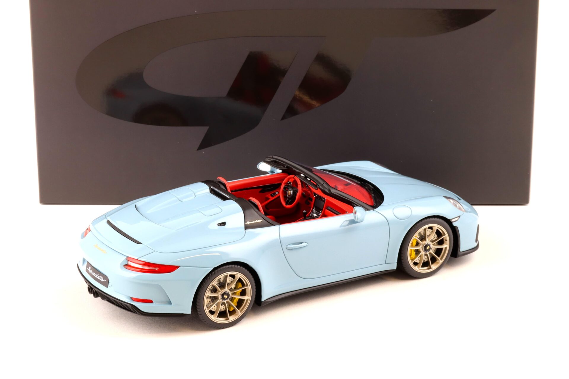 1:18 GT Spirit GT408 Porsche 911 (991.2) Speedster 2019 Meissen blue/ red interior