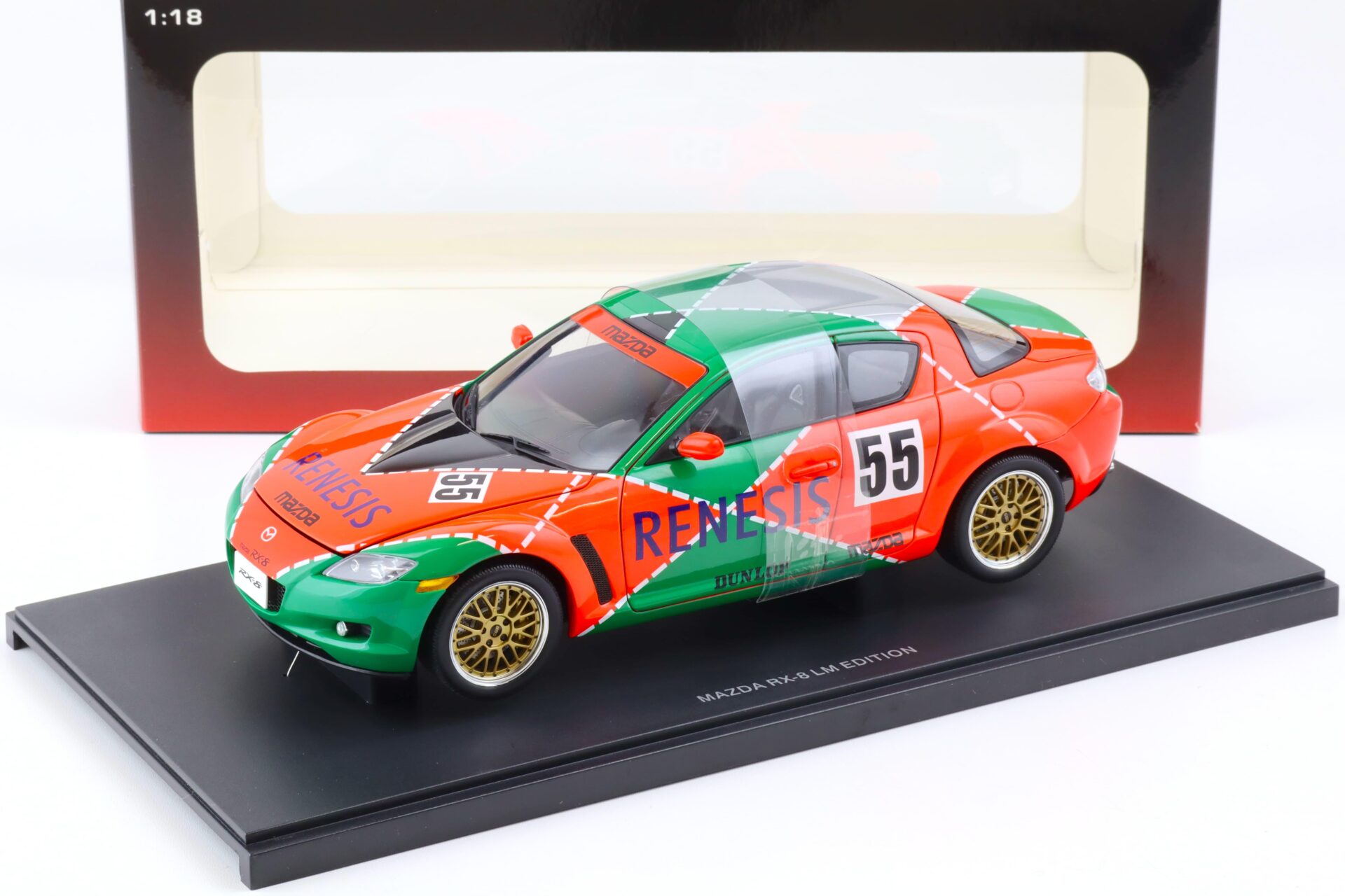 1:18 AUTOart Mazda RX-8 LM Version Limited Edition #55 green/ orange 80443