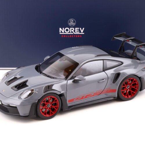 1:18 Norev Porsche 911 (992) GT3 RS Coupe 2022 Arctic grey/ pyro red