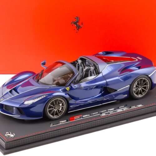 1:18 BBR Ferrari LaFerrari Aperta Blue Tour de France with display - Limited 80 pcs.