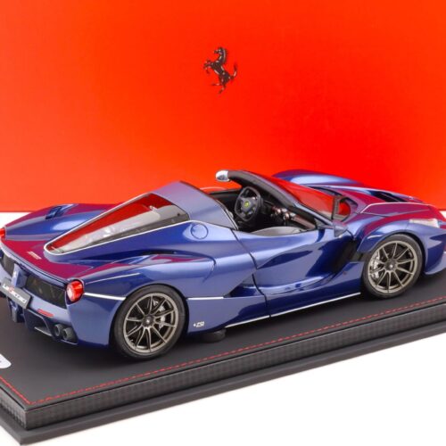 1:18 BBR Ferrari LaFerrari Aperta Blue Tour de France with display - Limited 80 pcs.