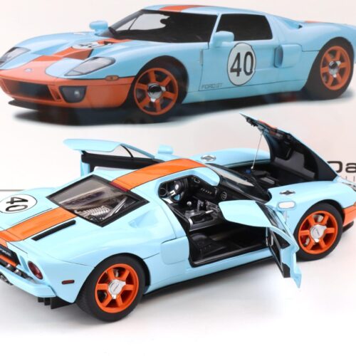 1:18 AUTOart Ford GT 2004 blue/ orange stripes #40 GULF Livery