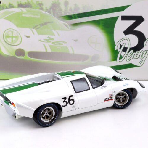 1:18 GMP Lola T70C Denny Hulme #36 white/ green stripe G1801512 - Image 3
