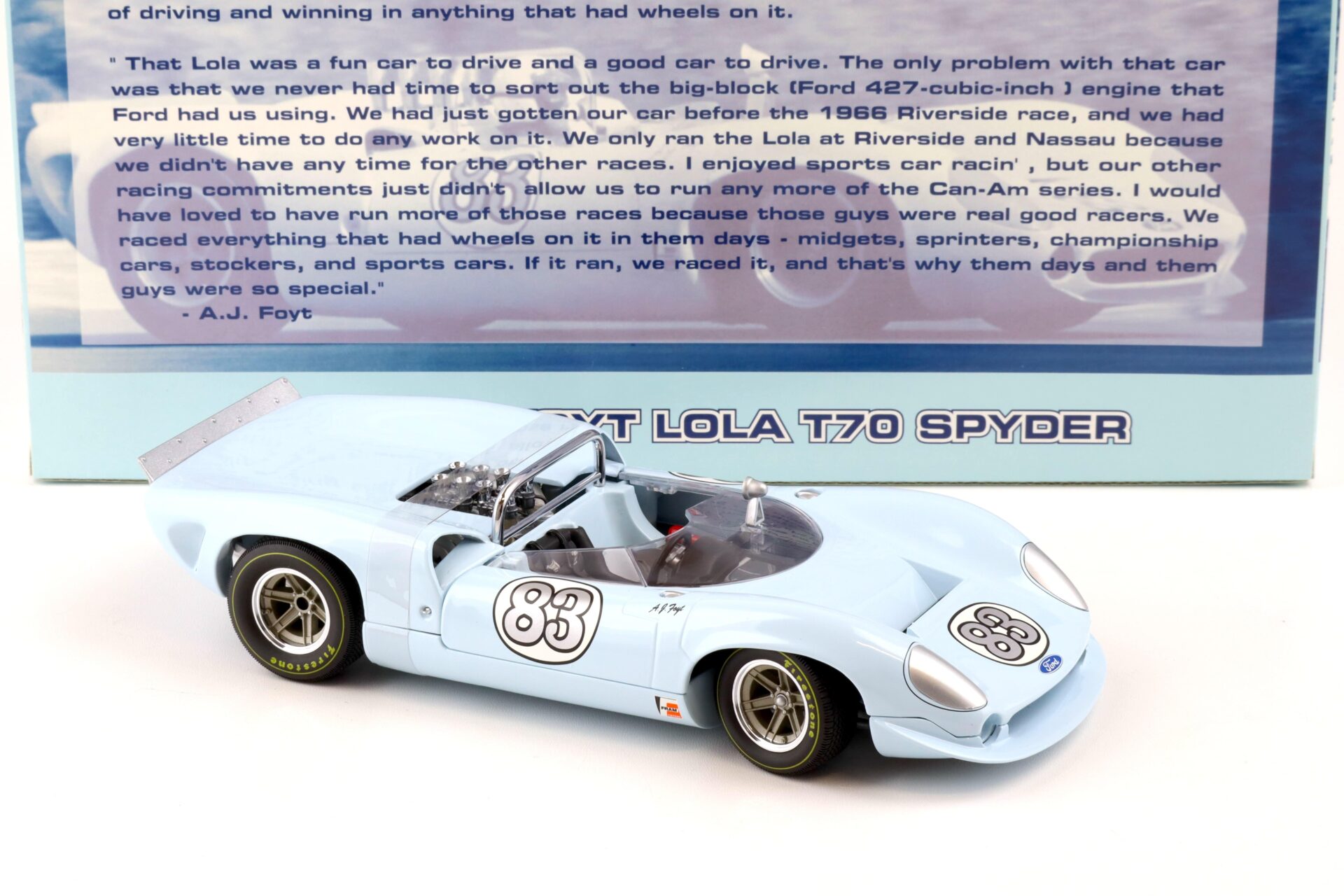 1:18 GMP Ford Lola T70 Spyder A.J. FOYT #83 light blue 12009